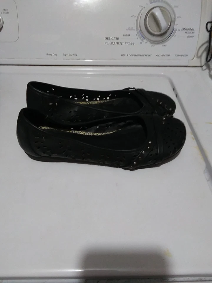 Maurices плоскостях женские туфли черный балет слипоны с ремешками с заклепками размер 7 М - Изображение 3 из 4