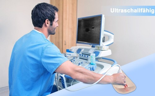 Ultraschall geführte Femoralpunktion Transparenz Modell, mit Arterie und Vene DE - Bild 7 von 9