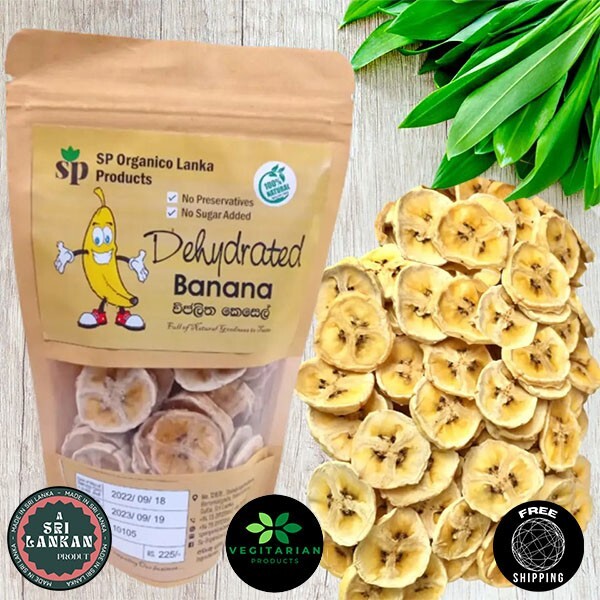 Banana Chips Dried Sweetened Fresh Fruit Organic Non-GMO
