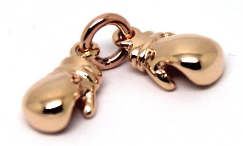 Solid 9ct Yellow or Rose or White Gold Small 2 x Boxing Gloves Pendant 1 PAIR - Picture 29 of 39