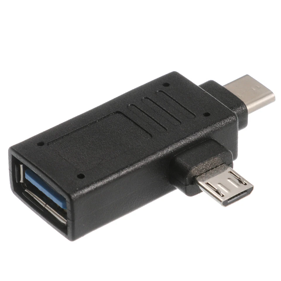 2 In 1 USB3.1 Type C +Micro USB Male To USB3.0 Female OTG Adapter Converter - Image 4 of 4