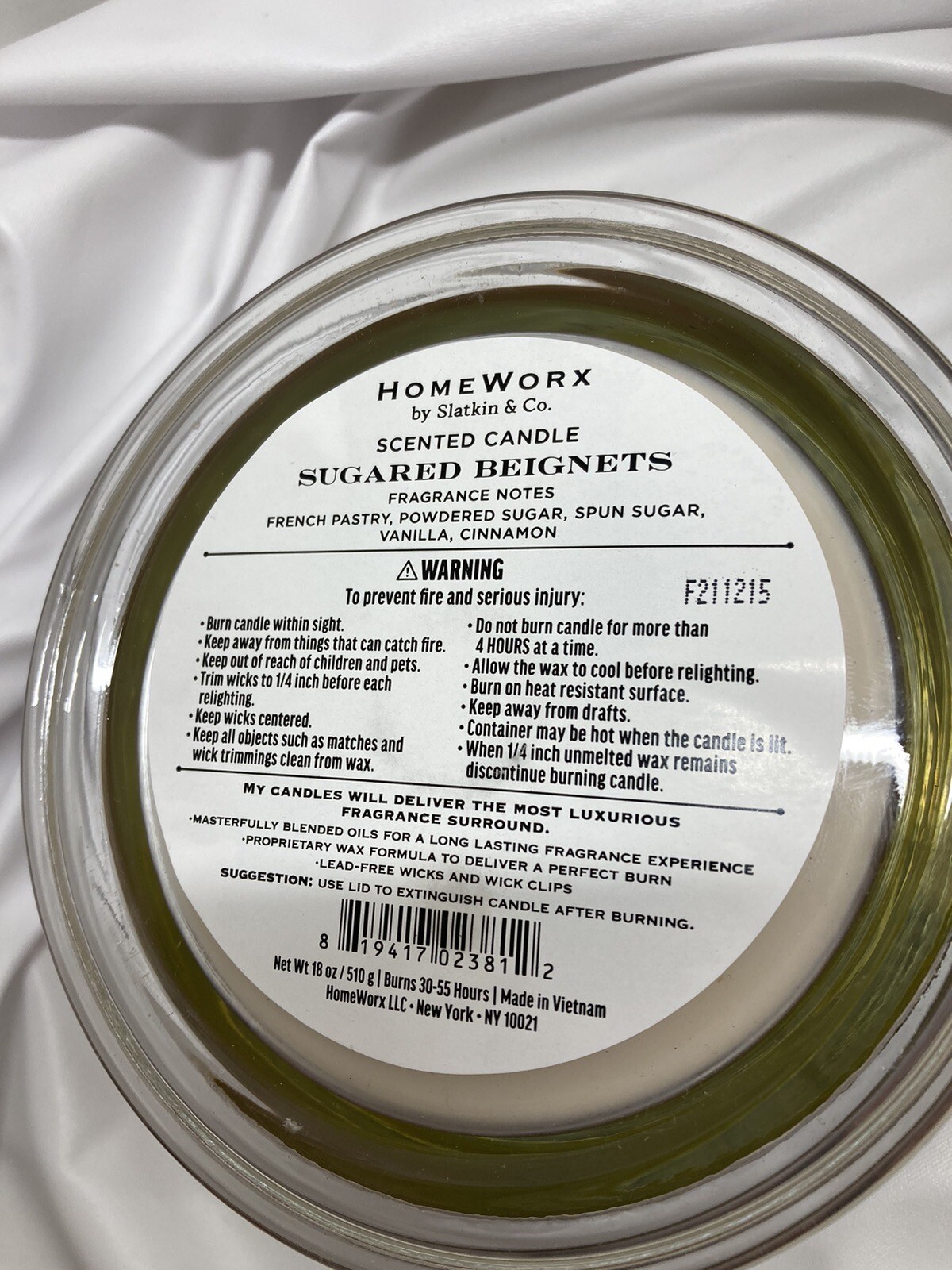 Homeworx by Harry Slatkin 18 oz candle SUGARED eBay