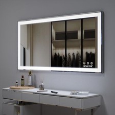 48x24in LED Bathroom Wall Vanity Mirror Bathroom Mirrors Touch Anti-Fog