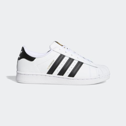 Adidas - Kids Superstar Black and White Leather Sneakers BA8378 New in Box - Picture 2 of 7
