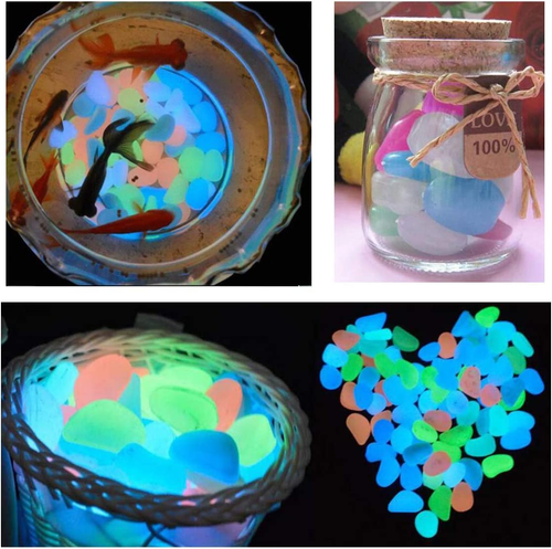 Glow in The Dark Pebbles/Glow Stones/Glowing Rocks Blue Decor for Garden/Fish... - Picture 10 of 12