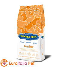 Crocchette per cani cuccioli Mangime di qualità pollo salmone WINNER PLUS Junior