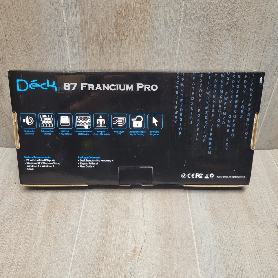 Deck 87 Francium Pro Gaming Keyboard Brown Cherry Mx Key Mechanical USB Light Up - Image 2 of 4