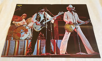 ZZ Top 1976 Live Billy Gibbons Dusty Hill Swedish Poster Magazine