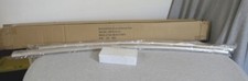 PrettyHome Curved Brushed Nickel Bathroom Shower Curtain Rod 39.37" L w Hardware