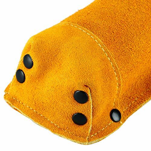 Fire Flame Resistant Split Cowhide Leather Electrodes/Welding Rod Bag Golden - Picture 5 of 9