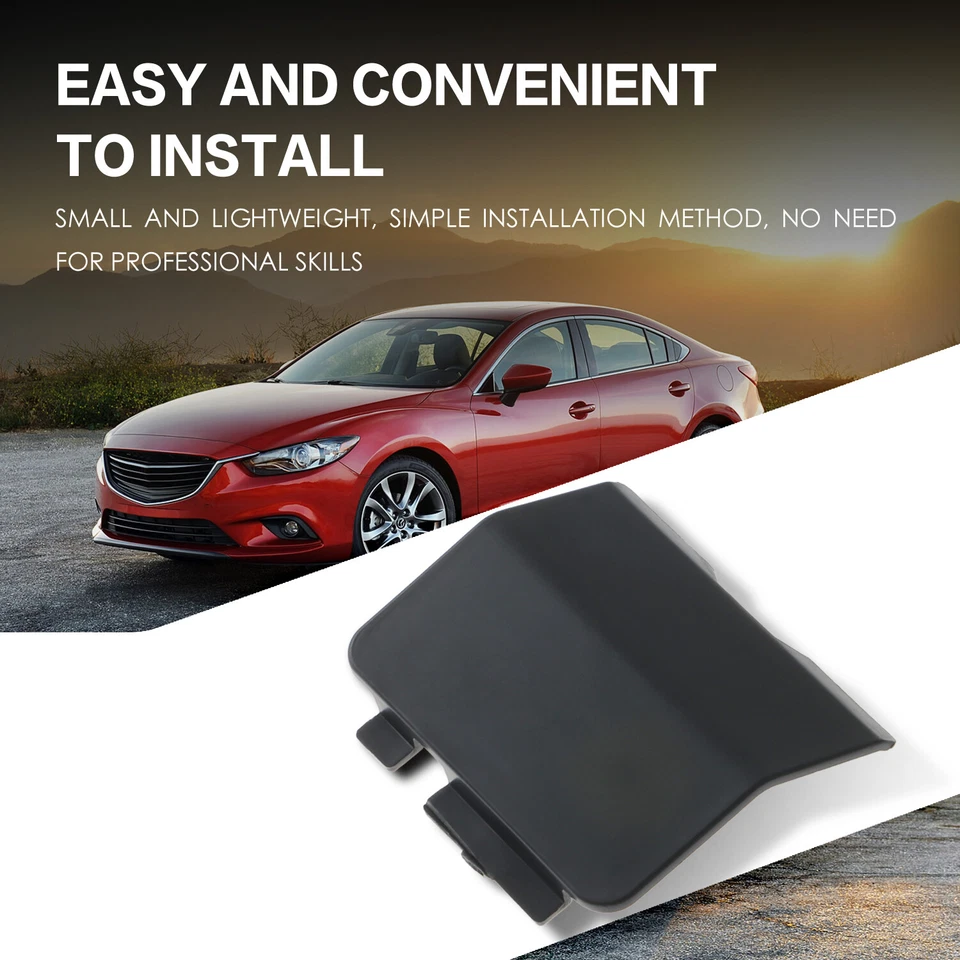 Gancho de remolque de parachoques trasero LH negro cubierta decorativa apto para Mazda 6 2014-2017 Foto 2 de 4