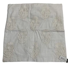 Threshold Toss Pillow Sham Cover Embroidered White Cotton 18x18 Target