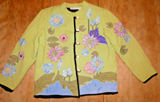 Vintage Dressbarn Women's Flower Embroidered Blazer Womens Medium M