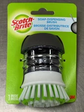 Scotch-Brite 4 in. W Medium Bristle Plastic Handle Soap Dispenser Dish Brush