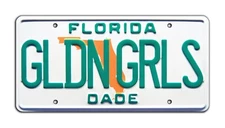 The Golden Girls | Blanche Dorothy Rose Sophia | Metal Stamped License Plate 