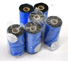 Lot of 6 Wax/Resin Black Ribbon Rolls Set For Zebra Printer 5.98" x 1476'