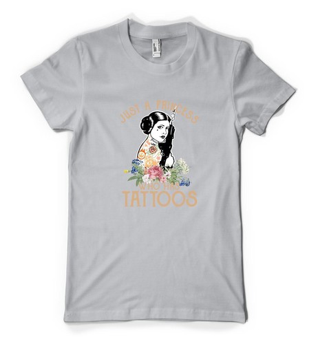 Leia Just A Princess Who Has Tattoos Flowers Personalised Unisex Adult T Shirt - Picture 16 of 20