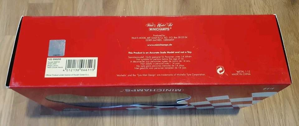 MINICHAMPS 1/12 DUCATI 999F05 Ducati XEROX Regis Laconi WSBK 2005 122050255 - Immagine 4 di 4