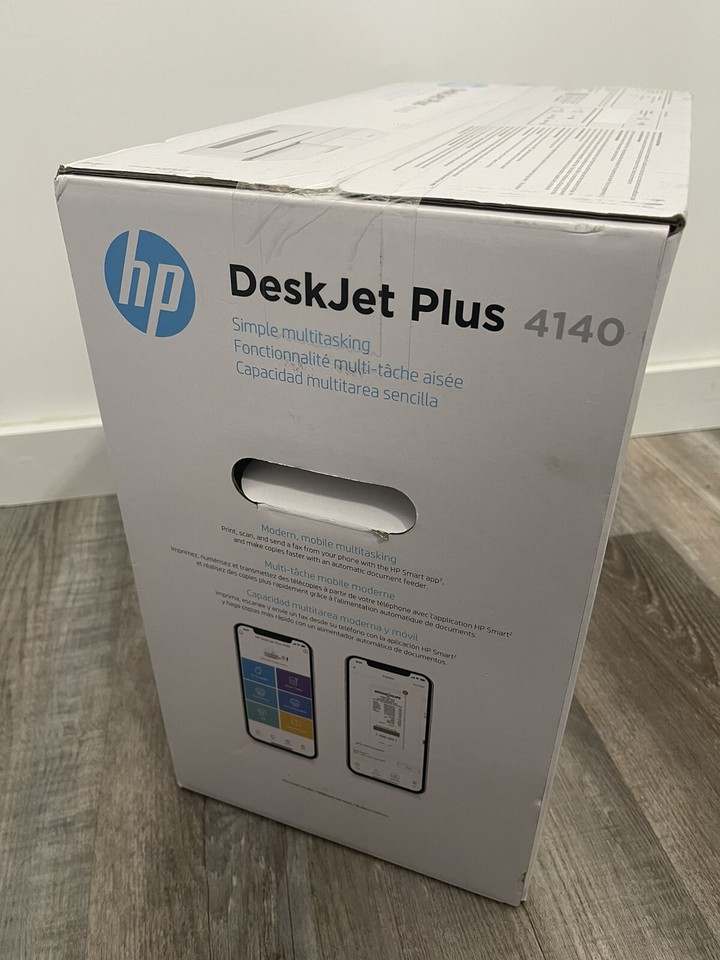 NEW HP DeskJet Plus 4140 Wireless Color Inkjet AllInOne , Scan Copy