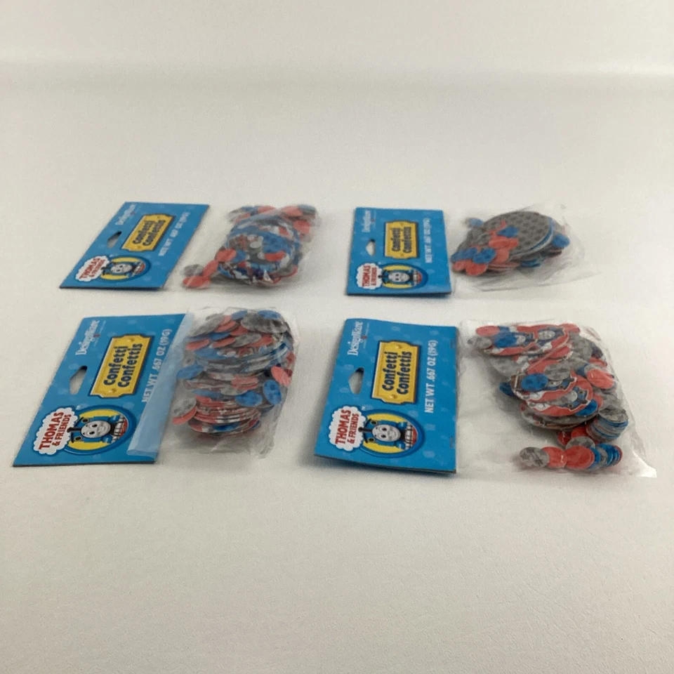 Lote com 4 bolsas Thomas & Friends Confetti DesignWare trem motor decoração festa - Imagem 4 de 4