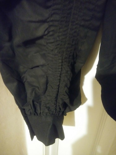 Prologue Women's Black Long Sleeve Ruffle Button-Up Shirt Size Large - Picture 9 of 9