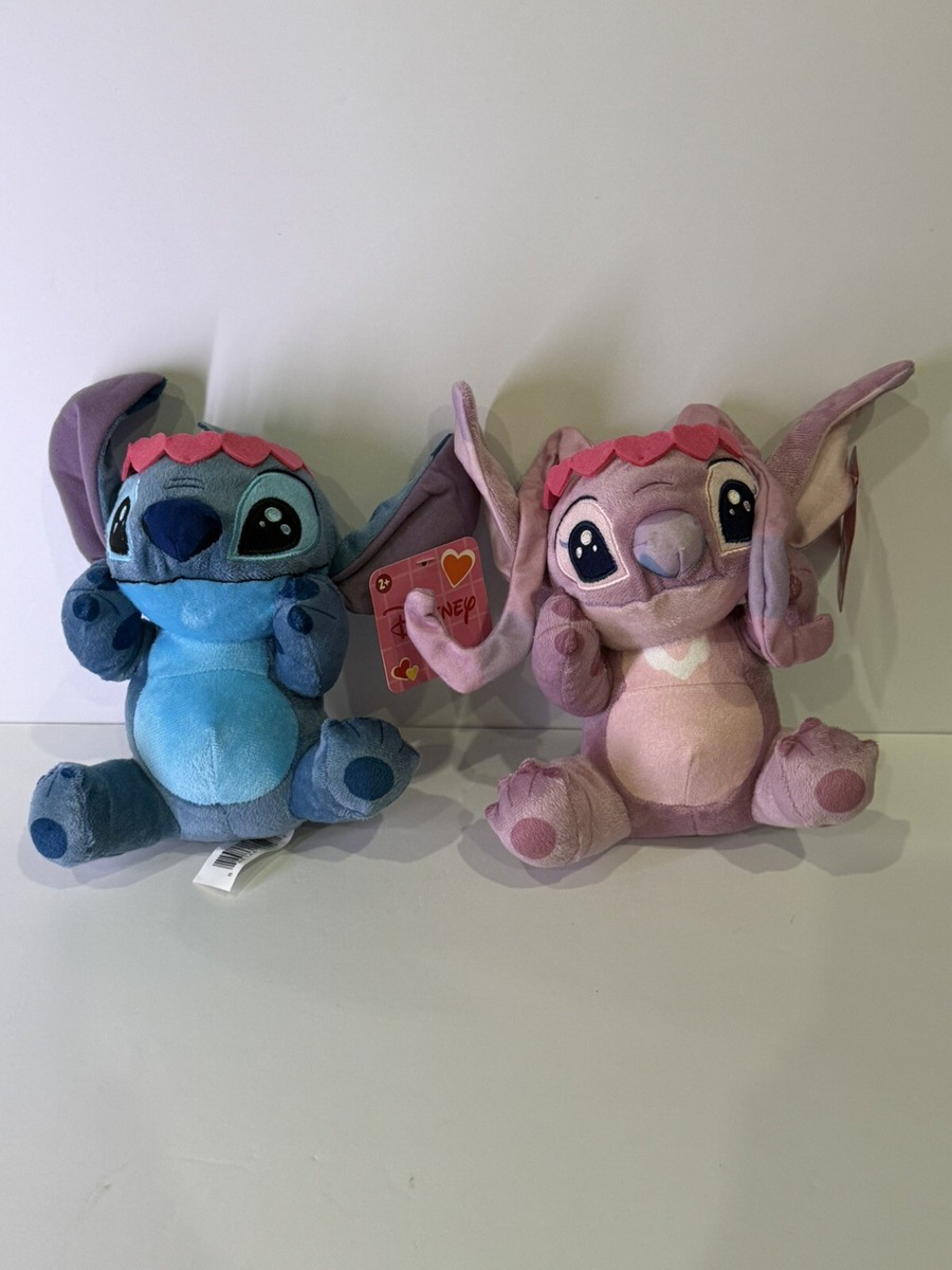 DISNEY STITCH & ANGEL Valentine's Day 9” Plush Officially licensed