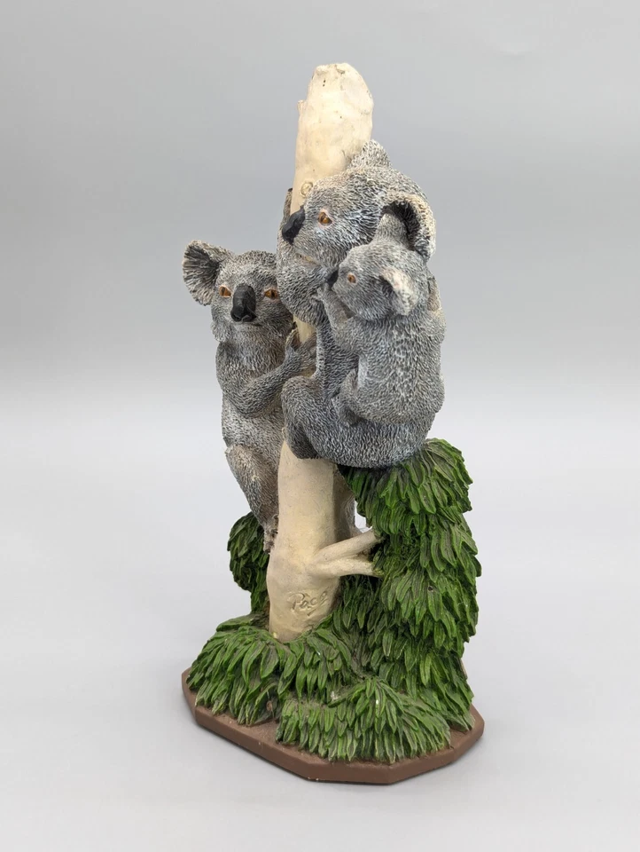 Resin Ceramic Koala Bear Joey Cub Eucalyptus Tree 8" Figurine Statue 2121/2500 - Image 4 of 4