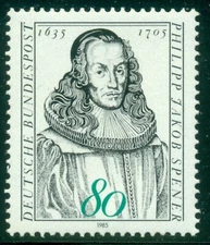 GERMANY SCOTT # 1433, PHILIPP JAKOB SPENER, MINT, OG, NH, GREAT PRICE!