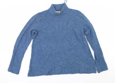 Fat Cat Damen blau Rundhals Acrylmischung Pullover Größe 16