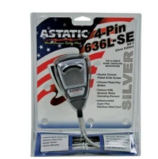 Astatic 636LSE 302-10001SE Noise Canceling 4Pin CB Microphone Silver Edition NEW