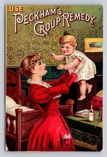 Peckhams Croup Remedy Woman Mother Holds Toddler Child North Side Pharmacy P507