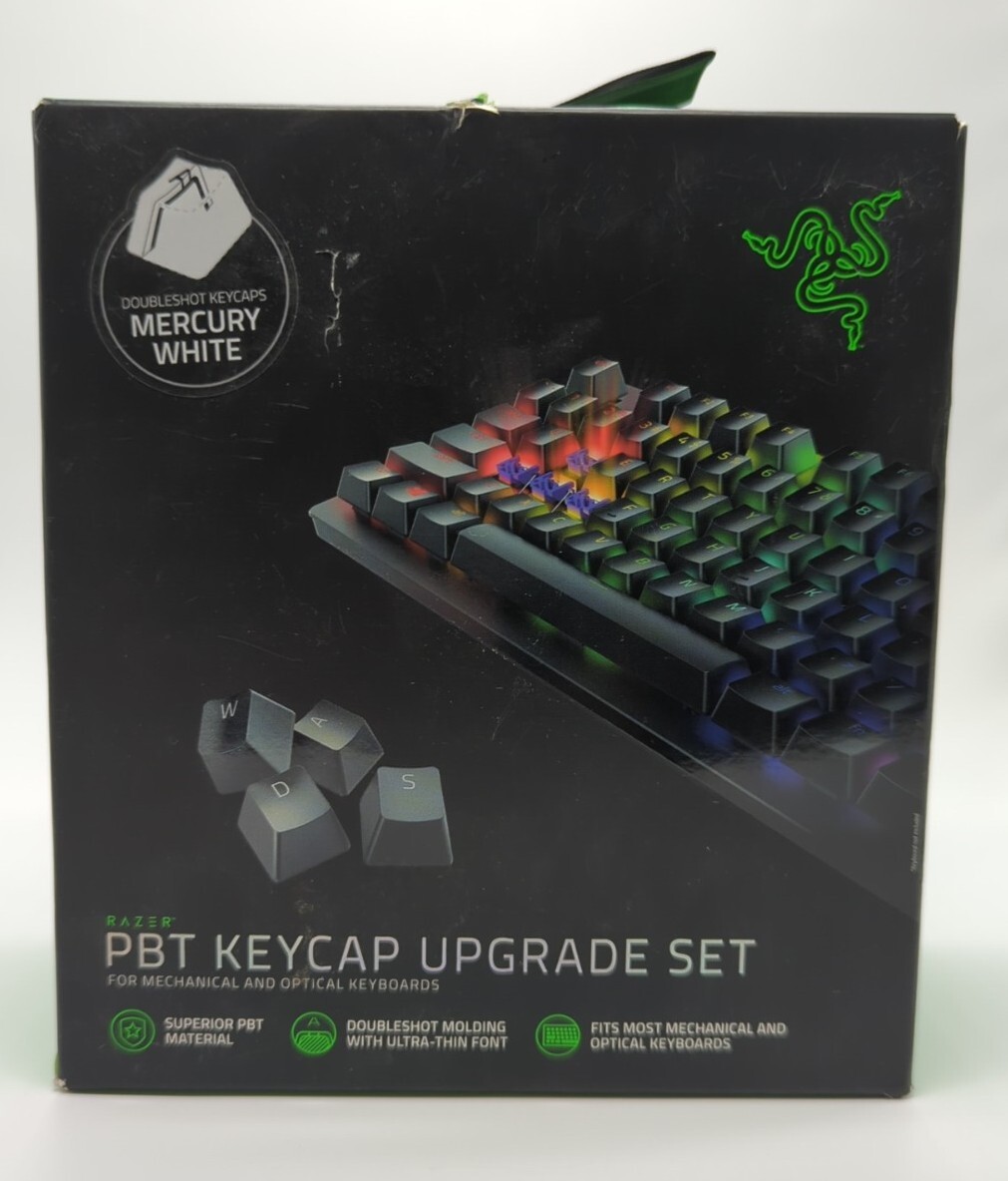 Razer PBT Keycap Upgrade Set Mercury White For Mechanical And Optical Keyboards