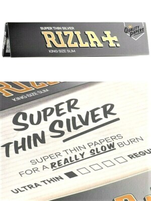 Rizla Rolling Papers Silver Super Thin King Size 32 Lvs/Pk USA Shipped 