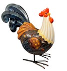 Ceramic Rooster Luminary Candle Holder Decor Colorful