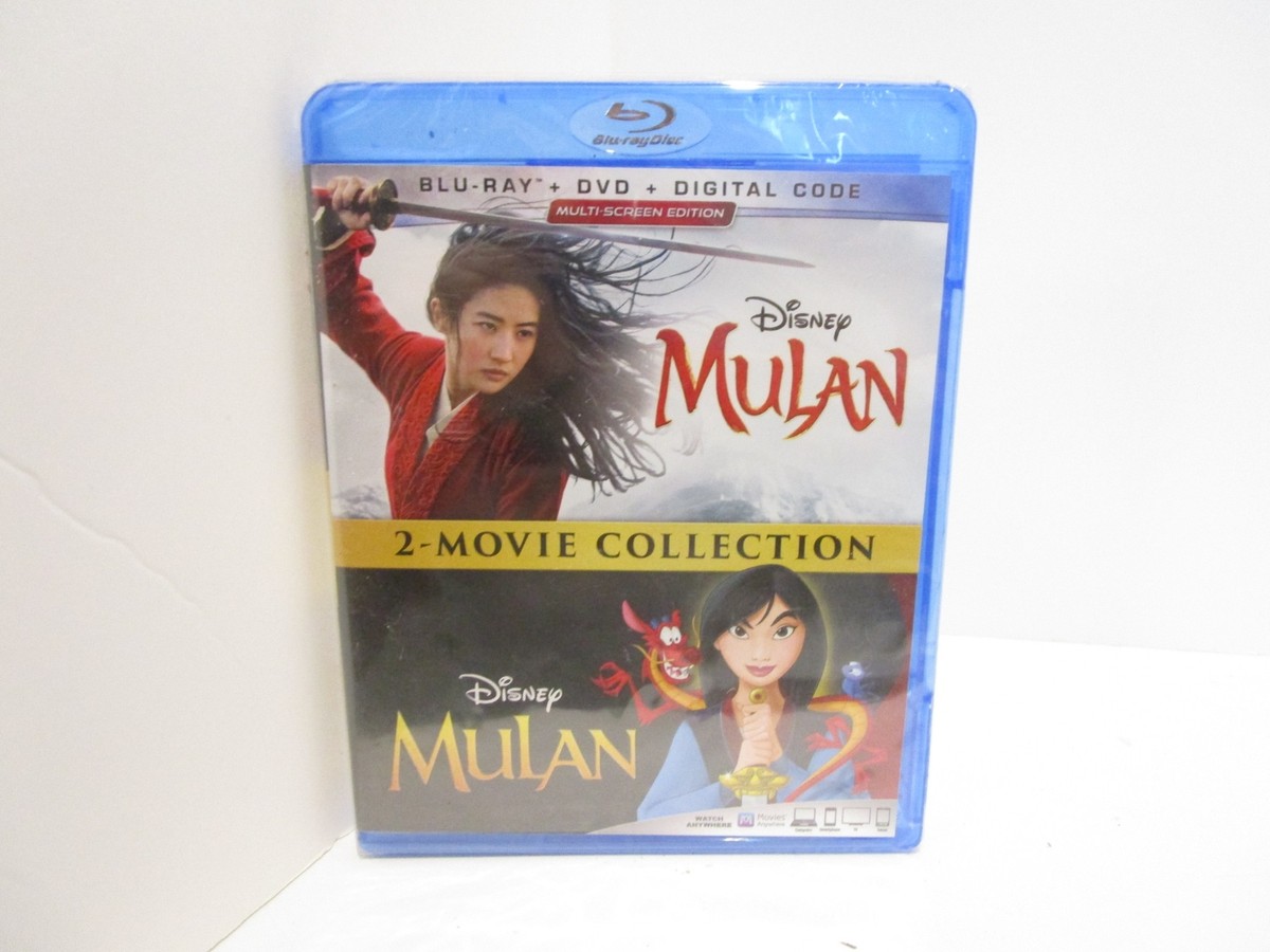 Disney Mulan AUTHENTIC Bluray + DVD Animated and Live Action