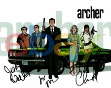 Archer Cast Signed 8x10 Autographed Photo Walters Tyler Greer Benjamin Parnell r