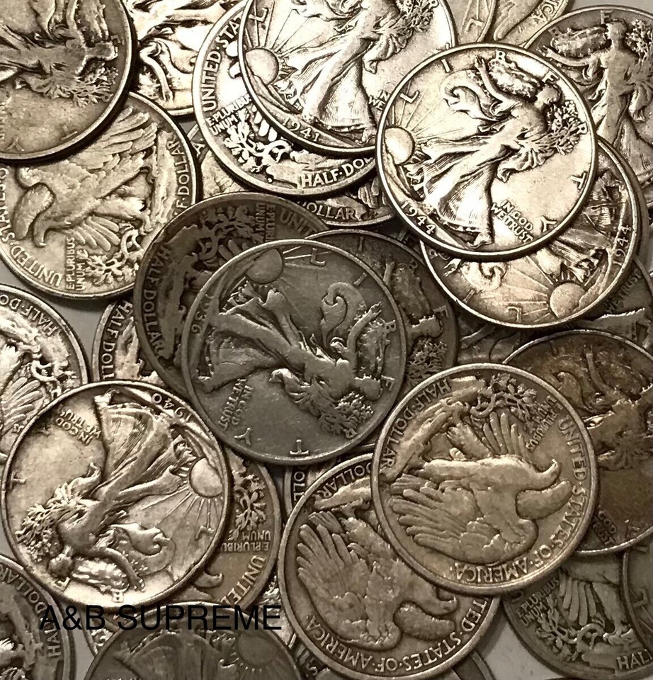 Key Date - HIGH GRADE! 1916-D Walking Liberty Silver Half Dollar, 50C