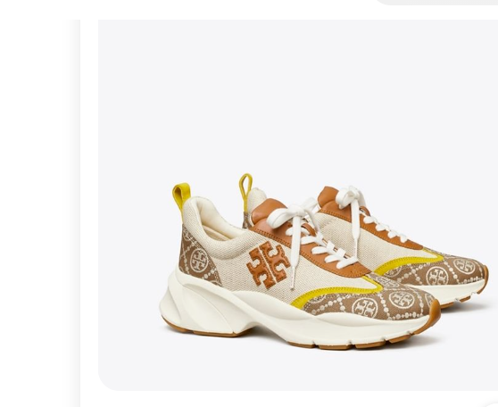 ア*ム様 Tory Burch T Monogram Good Luck Tra TORY BURCH T MONOGRAM GOOD LUCK TRAINER SNEAKERS;LT BEIGE
