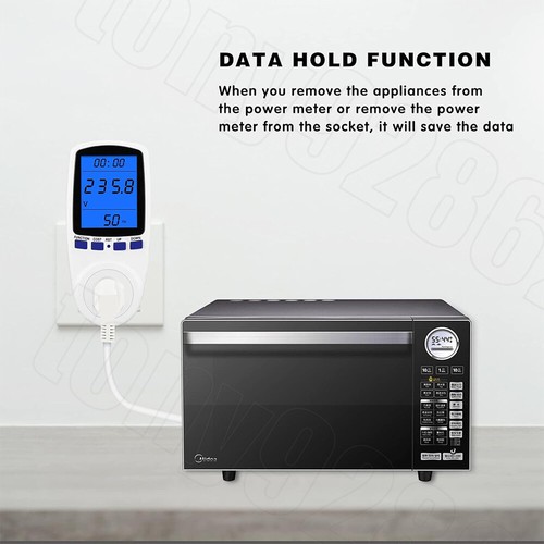 240V Power Watt Meter Energy Monitor Consumption Electricity Usage Equipment - Picture 7 of 12