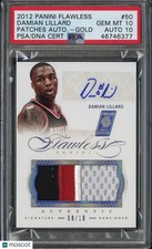 2012 Flawless Basketball Patch Auto Damian Lillard Gold /10 PSA 10 Auto 10