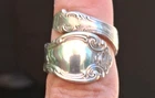 Vintage Sterling Silver - ALVIN Ornate Spoon Handle Bypass Ring Size 5 - 10grams