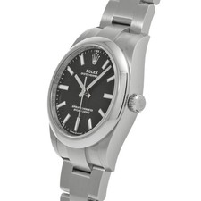 ROLEX Oyster Perpetual 34 124200 Unisex Bright Black Stainless Steel #W1201 3