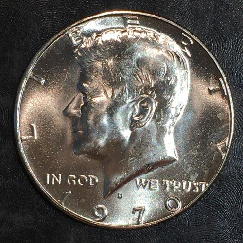 1970-D Kennedy Half Superb Uncirculated 40% Silver - High Quality Scans #R293