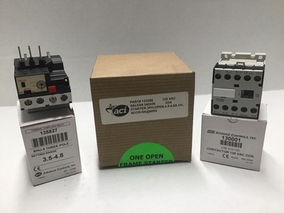 motor starter with overload Advance controls inc. 120 vac coil