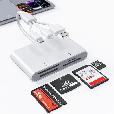 Memory Stick Pro Duo Adapter, 4 in 1 SD/Micro SD/MS/XD Picture Card Memory Ca...