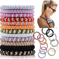 12 StüCk Haargummi Damen, Haargummis MäDchen,Elastisch Zopfgummi,Kknekki H
