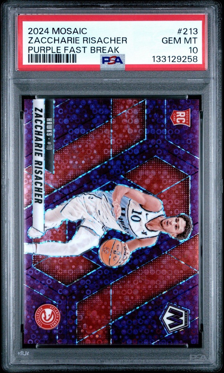 2024 Mosaic Zaccharie Risacher 213 Rookie Variation Purple Fast