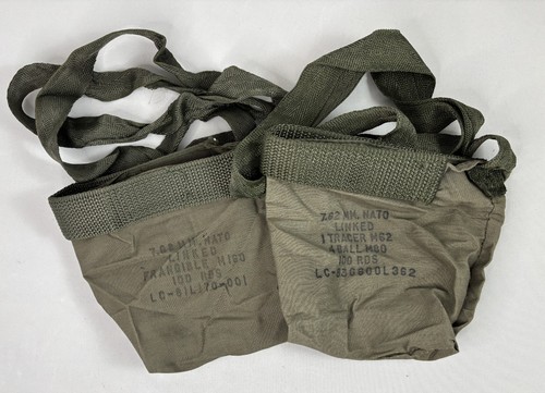 10-Pack Bandolier USGI M60 Ammo Pouch Ditty Bag Equipment Iraq Cold War M240 MG