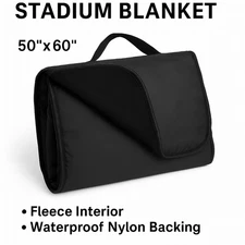Waterproof Picnic & Stadium Blanket 50"x60" – Fleece Lined – Outdoor Travel Camp