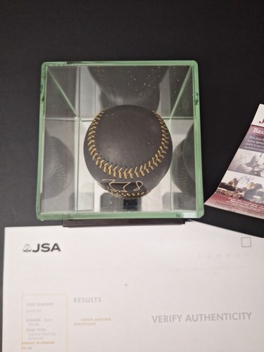 BARRY BONDS SIGNED/AUTOGRAPHED RAWLINGS BASEBALL JSA COA IN GLASS DISPLAY CASE - Picture 15 of 15